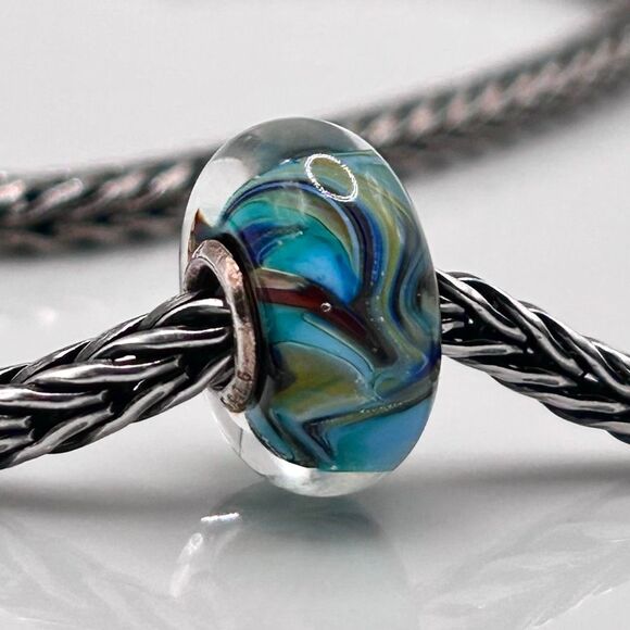 TROLLBEADS Rare Van Gogh Unique #4 LAA 925S colorful swirls, style of the artist - Picture 7 of 8